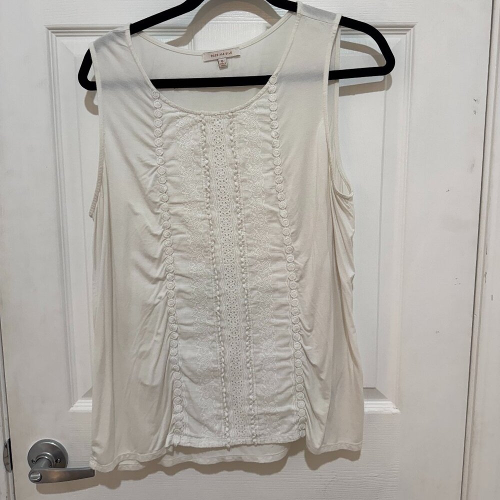 Lace white tank top